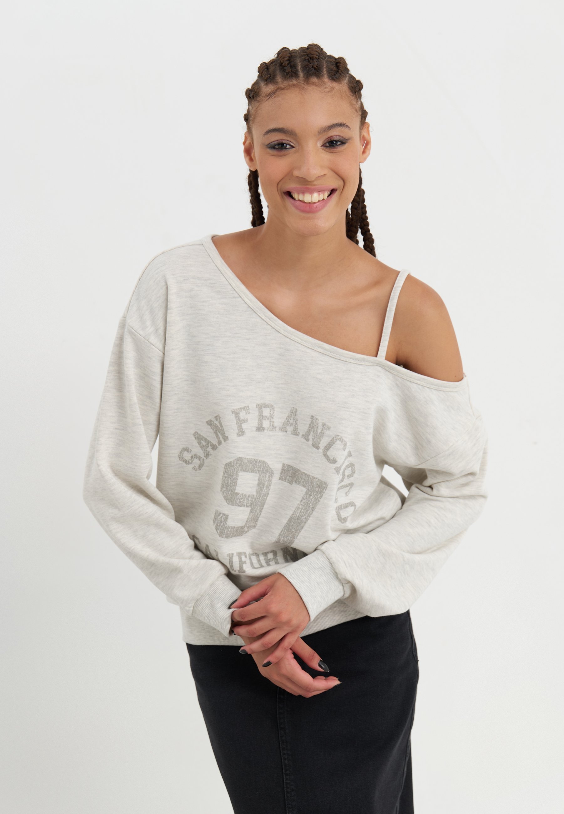 Even&Odd Sweatshirt - gemêleerd lichtgrijs