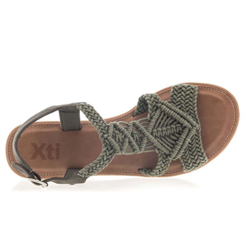 Grønne sandaler / sko med åpen tå til dame