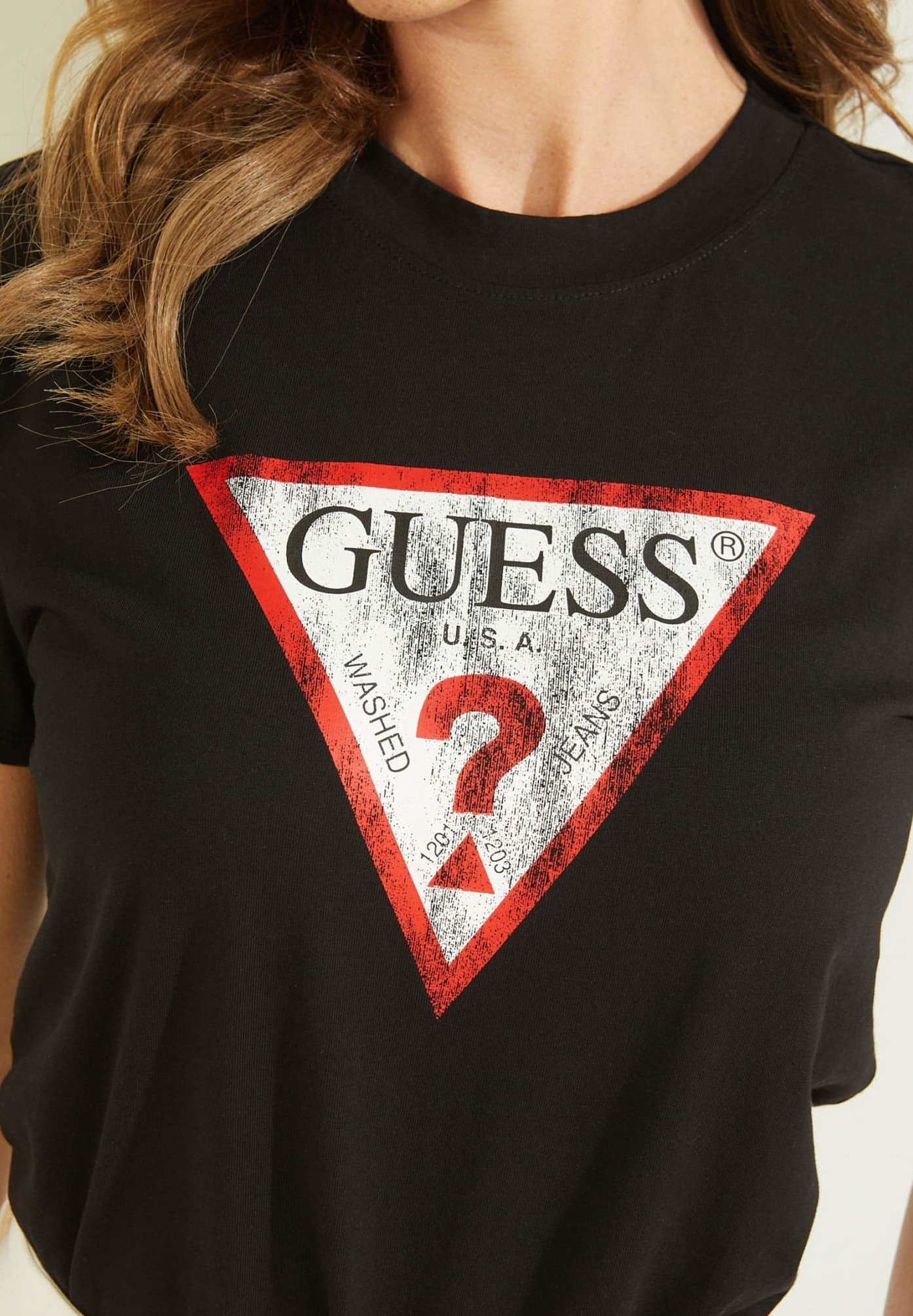 Guess CLASSIC LOGO T-shirt - T-shirt met print - zwart