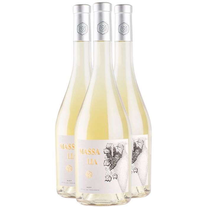 Les Vignobles Massa Côtes de Provence Massa_Lia 2023 - Vin Blanc (3x75cl) BIO
