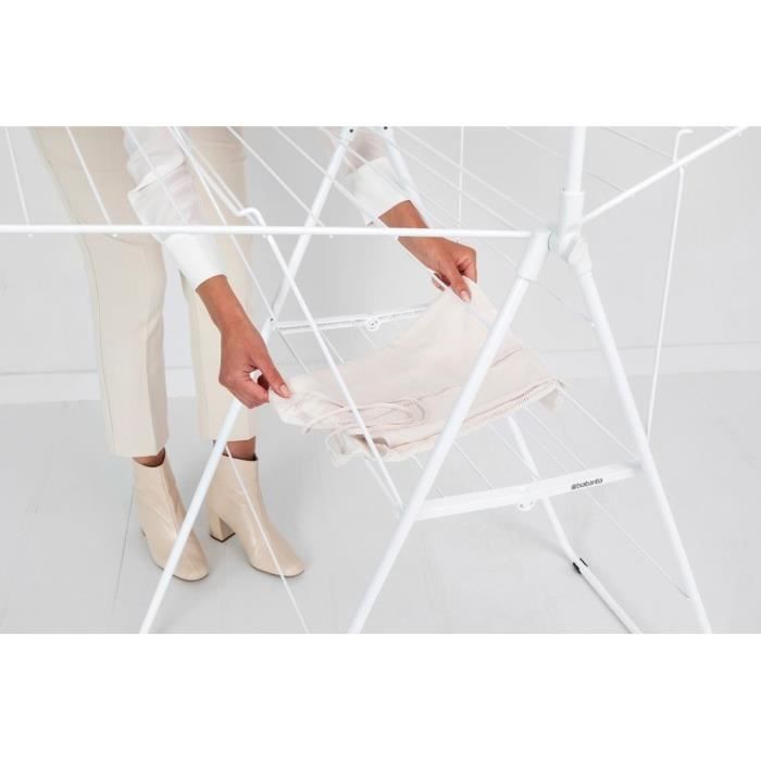 BRABANTIA - HangOn - Clothes Dryer - 25 m - With clothes rail - White