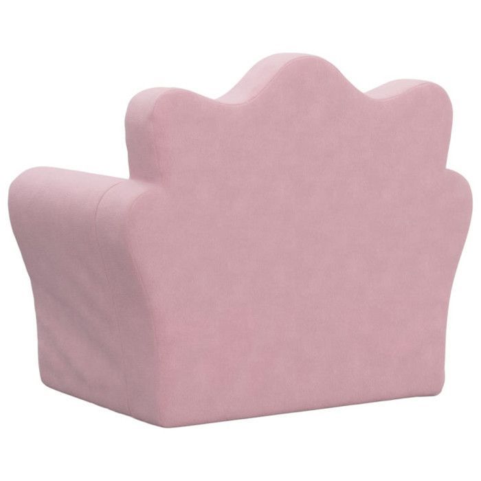 Canapé pour enfants rose peluche douce