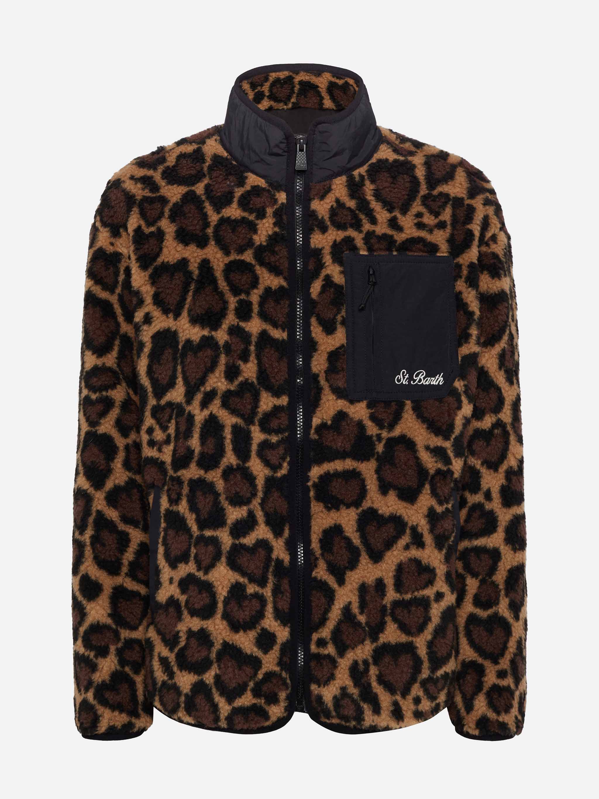 Chaqueta polar con estampado de leopardo Teddy Keystone