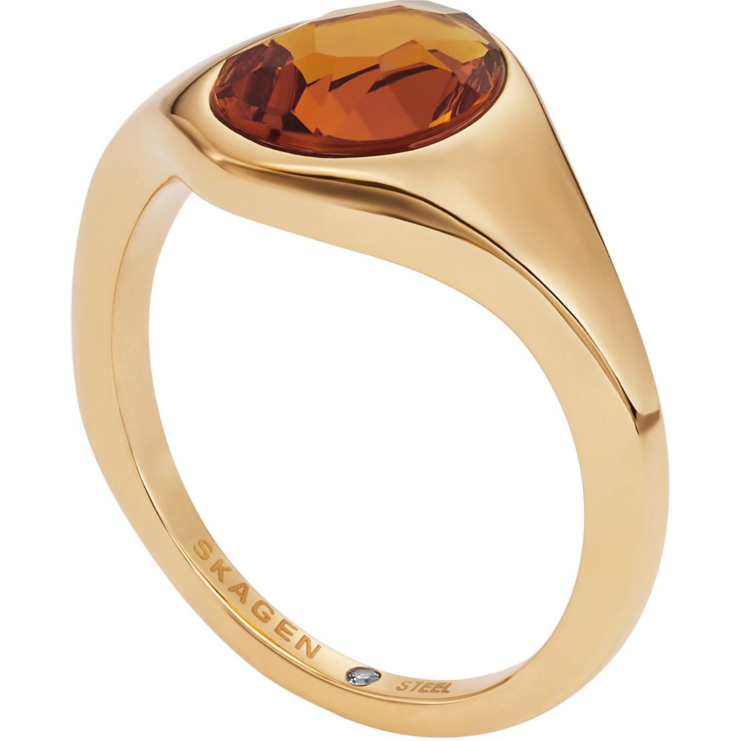 Skagen Bagues Cognac, or