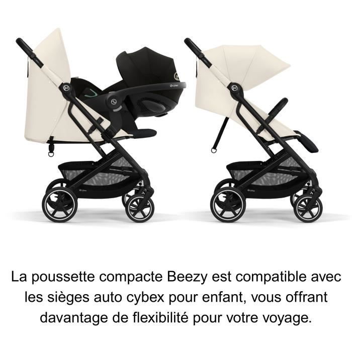 Carrinho de Bebê CYBEX - Beezy BLK - Lona Branca
