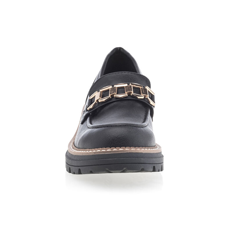 Svarta loafers/båtskor för kvinnor