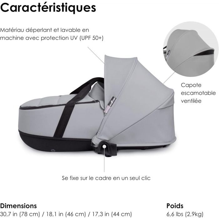 Nacelle YOYO - BABYZEN - Stone - Groupe 0+ - Avec réducteur - Avec cale-tête