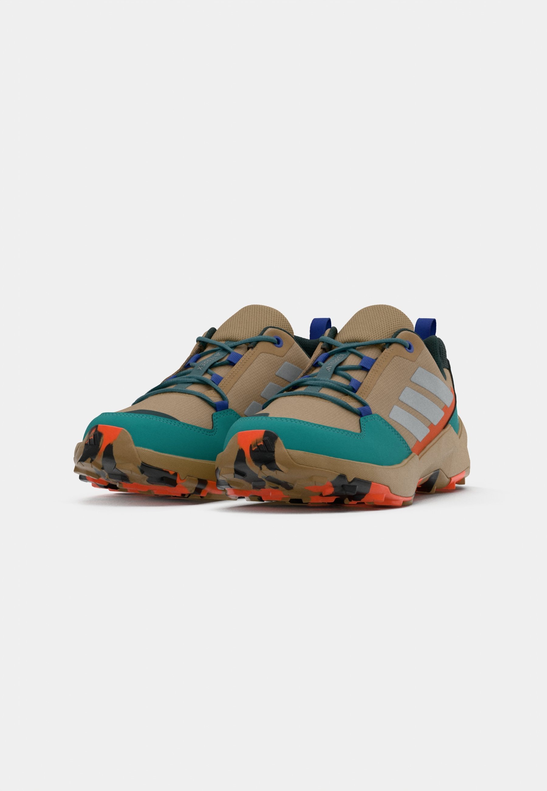 Adidas Terrex AX4R UNISEX - Wandelschoenen - karton mat zilverkleurig/puur turquoise