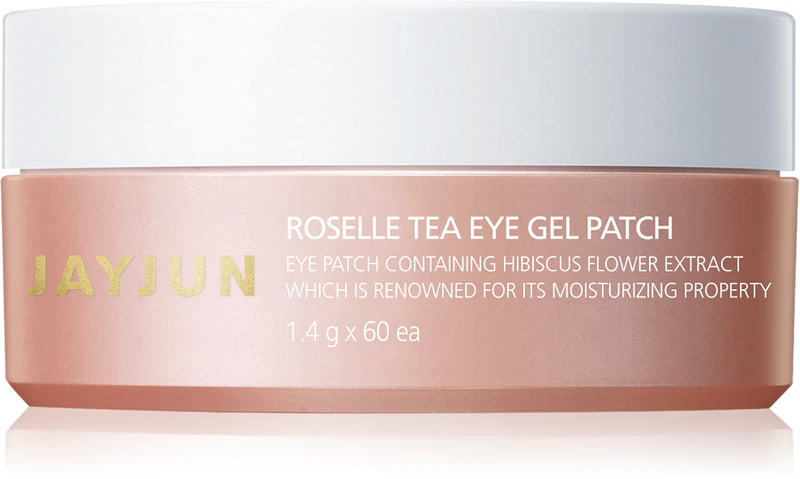 Jayjun Eye Gel Patch Roselle Tea hydrogel oogmasker tegen wallen en donkere kringen.