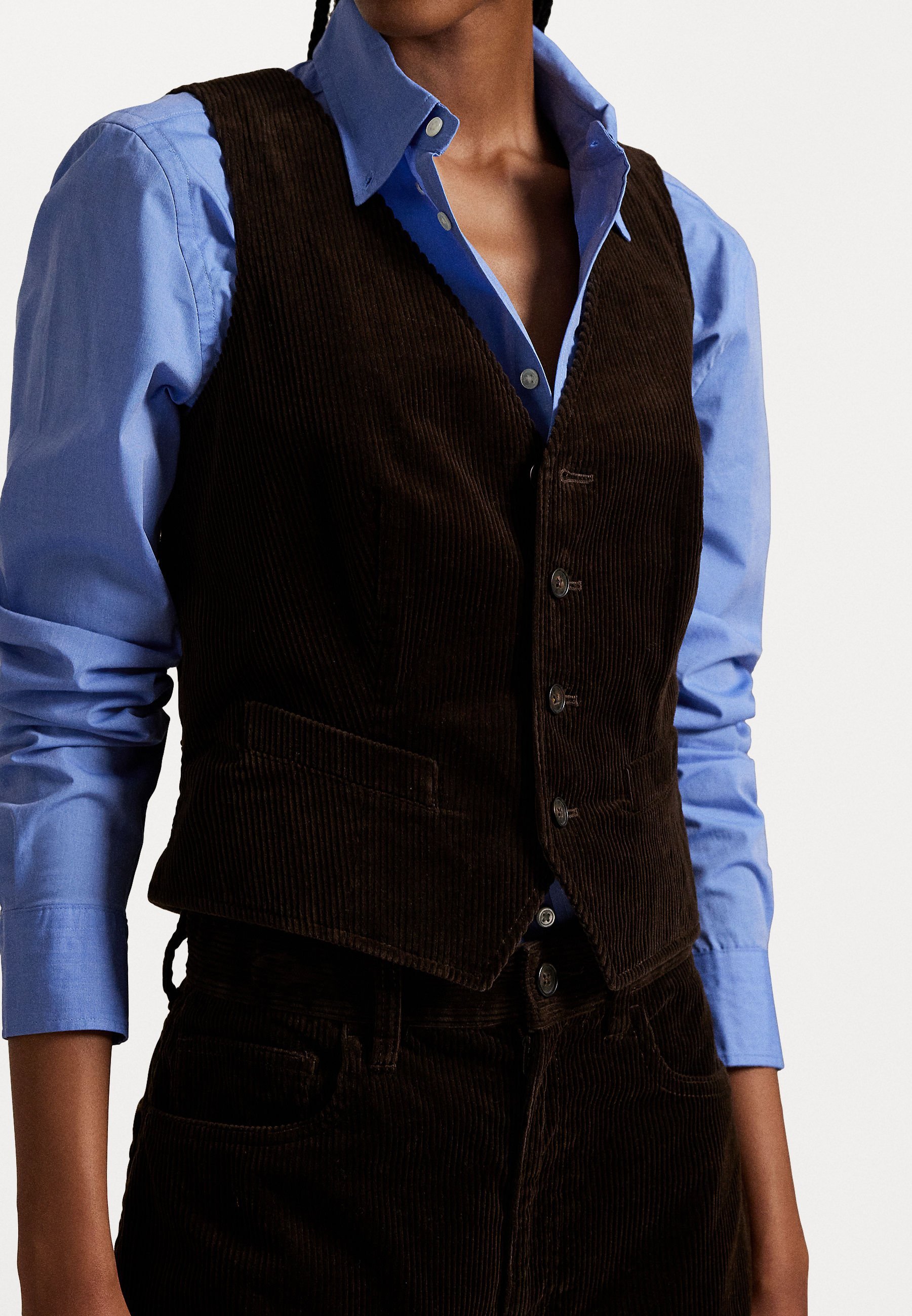 Polo Ralph Lauren katoenen corduroy vest - gilet - bruin