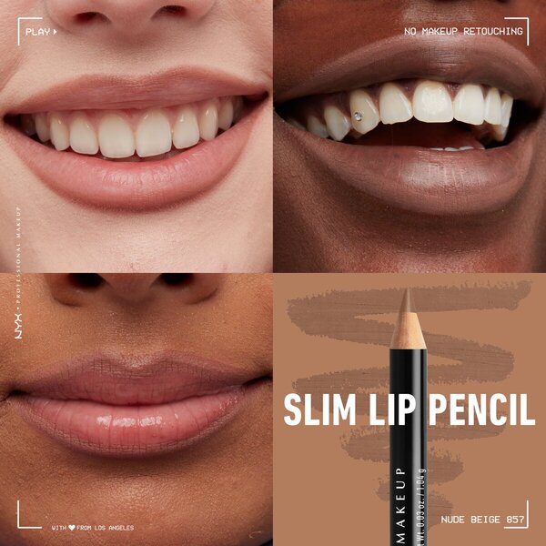 NYX Professional Makeup SPL857 Nude Beige Slim Lip Pencil
