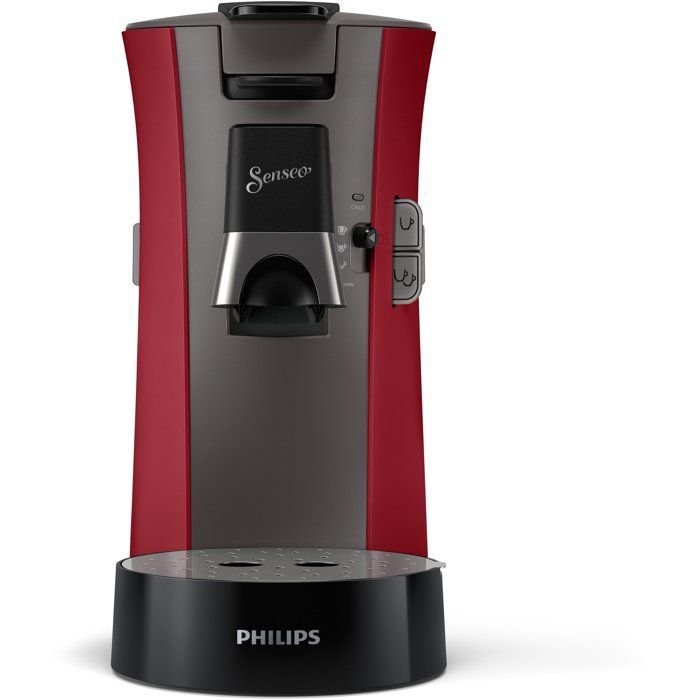Cafetière à dosette - PHILIPS - SENSEO - CSA240/91 - Select - Rouge + 2 Paquets de 32 dosettes - Espresso Brazil