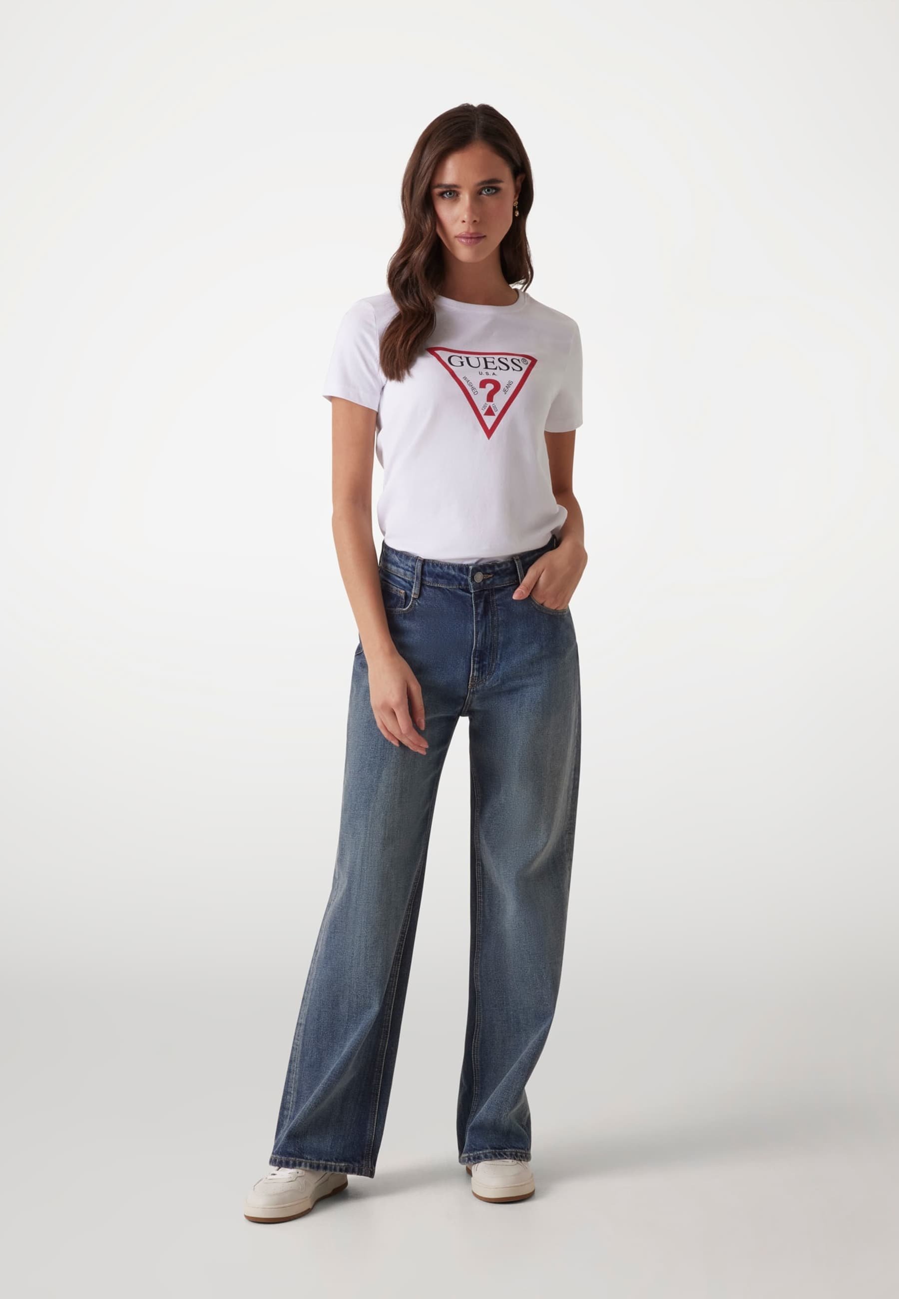 Guess ORIGINAL - Tricou cu imprimeu - alb pur