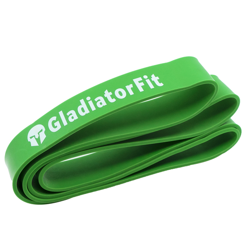  Brede en elastische latex weerstandsband met verschillende weerstandsniveaus.