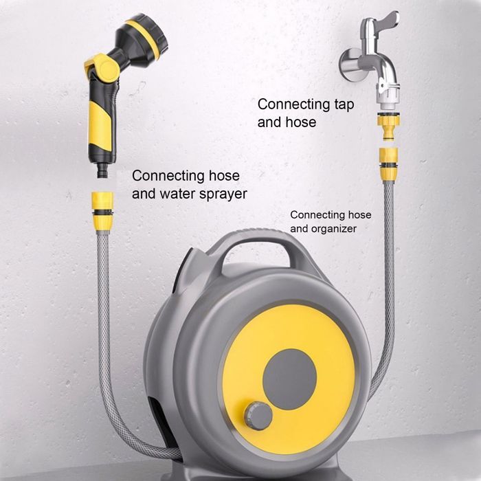 Garden hose reel - SHIPENOPHY - Retractable - Plastic - Portable - Garden