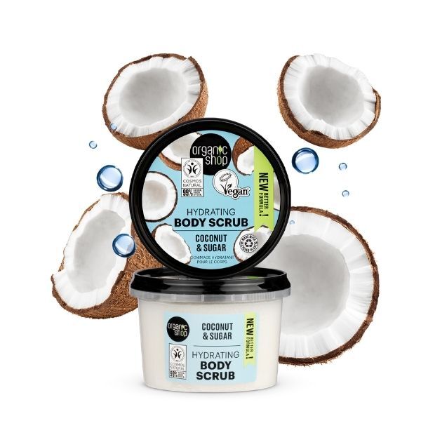 Organic Shop Feuchtigkeitsspendendes Körperpeeling Kokosnuss 250 ml