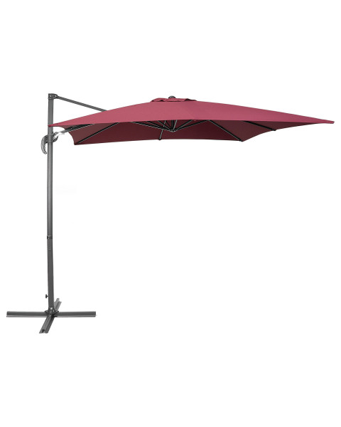 Parasol ogrodowy składany 250cm burgundowy
