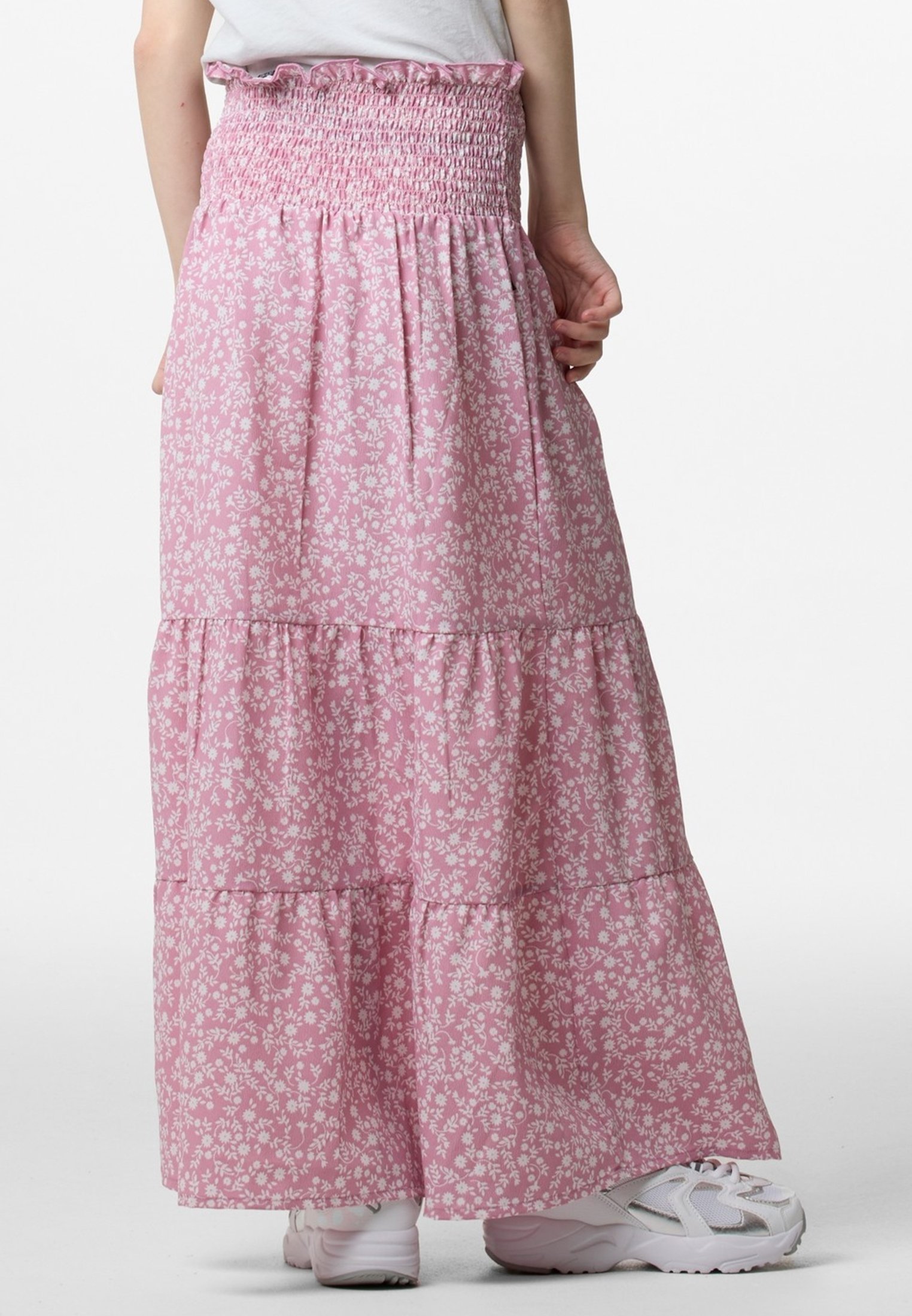 Seaside MIAMI JR - Maxi rok - stoffige roze bloem