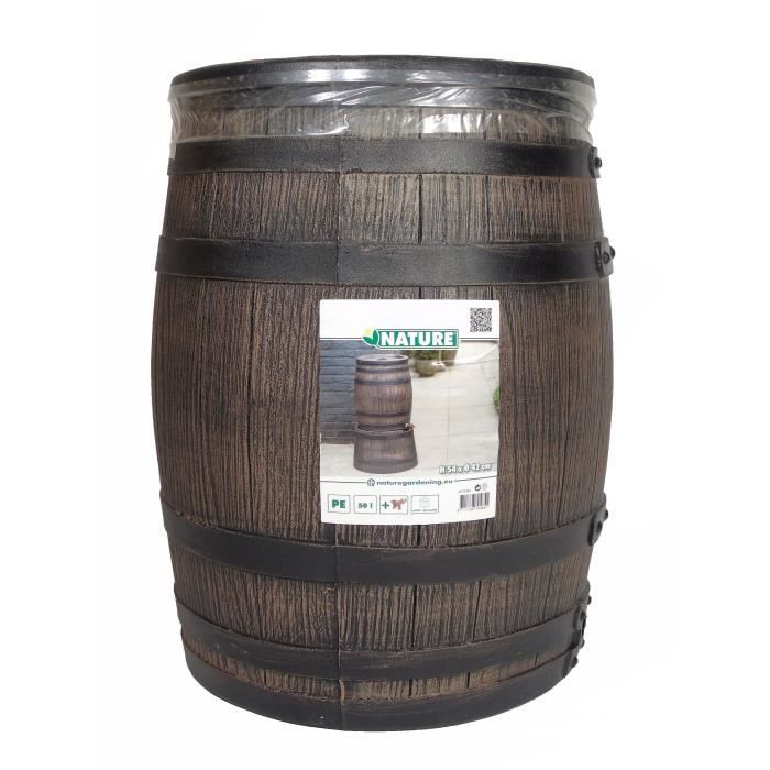 Water butt - NATURE - Barrel - 50 liters - Rotomolded PE - Accessories included