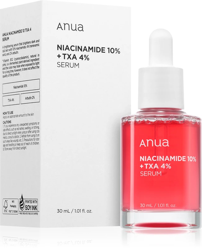 Ануа Ниацинамид 10% + ТXA 4% Серум за корекцију тамних мрља, осветљавајући серум за уједначавање тена