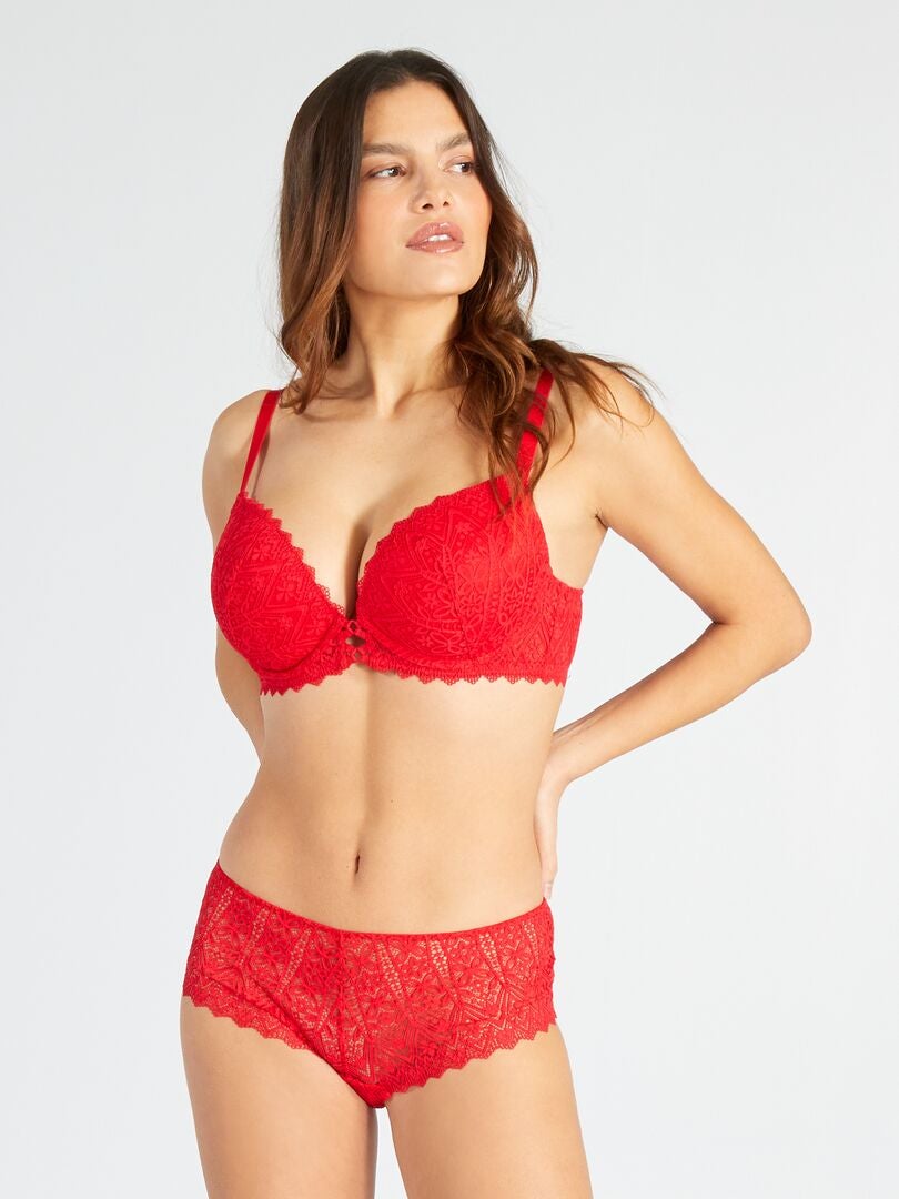 Sutiã de renda D&E - VERMELHO