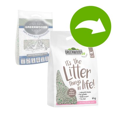 Arena aglomerante para gatos de arcilla natural Greenwoods