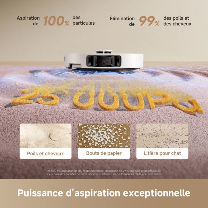 Robot aspirapolvere e lavapavimenti - Kit Dreame L10s Ultra Gen 3, 25000 Pa, spazzola laterale retrattile con sollevamento, sistema AceClean DryBoard