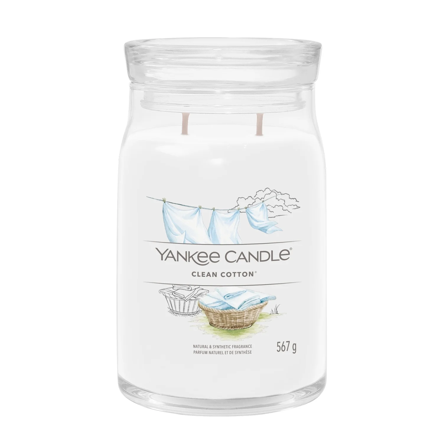 Signature Jar Candles Clean Cotton - Candela Profumata