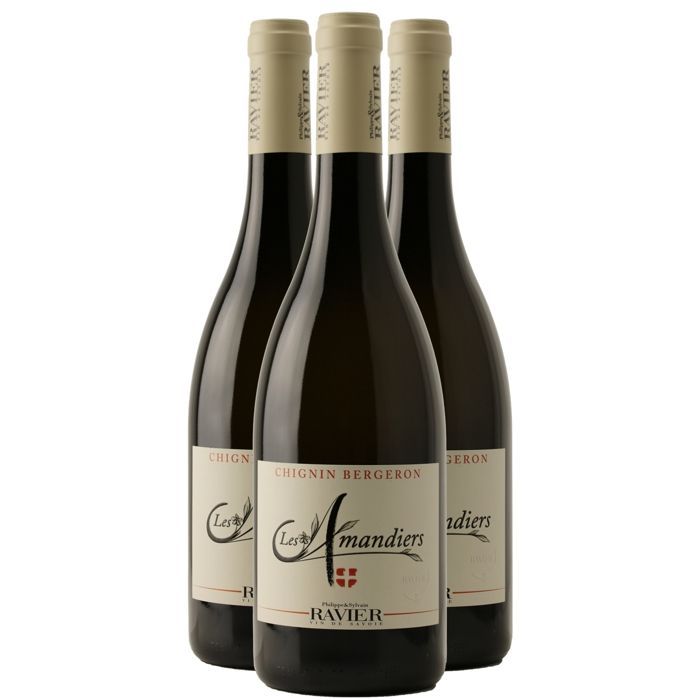 Philippe e Sylvain Ravier Vin de Savoie Chignin Bergeron Les Amandiers 2024 - Vinho Branco de Savoie - Bugey (3x75cl)