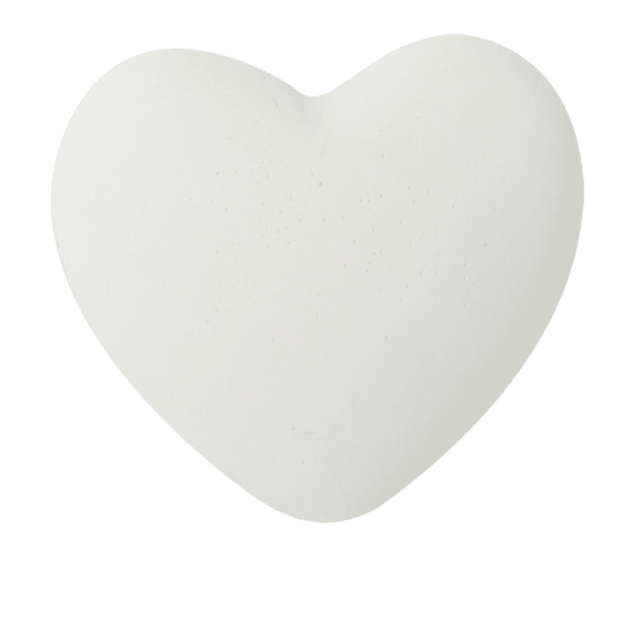 Galet diffuseur coeur blanc crème