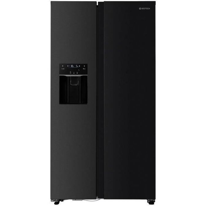 GEDTECH Réfrigérateur Américain GSBSA513DX Side by Side 513L - Distributeur d'eau et machine à glaçons automatique