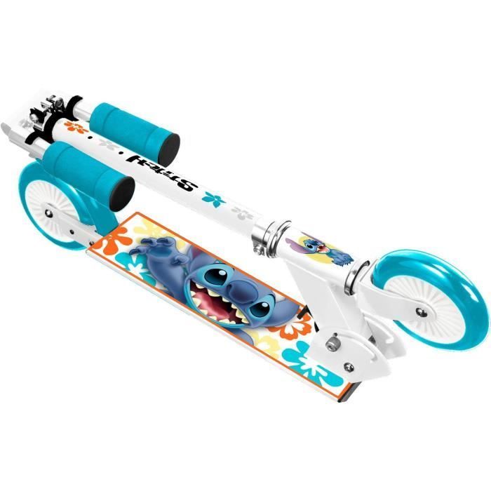 Trottinette pliable - DISNEY - STITCH - Mécanisme de pliage sécurisé - Frein arrière au pied - Hauteur ajustable