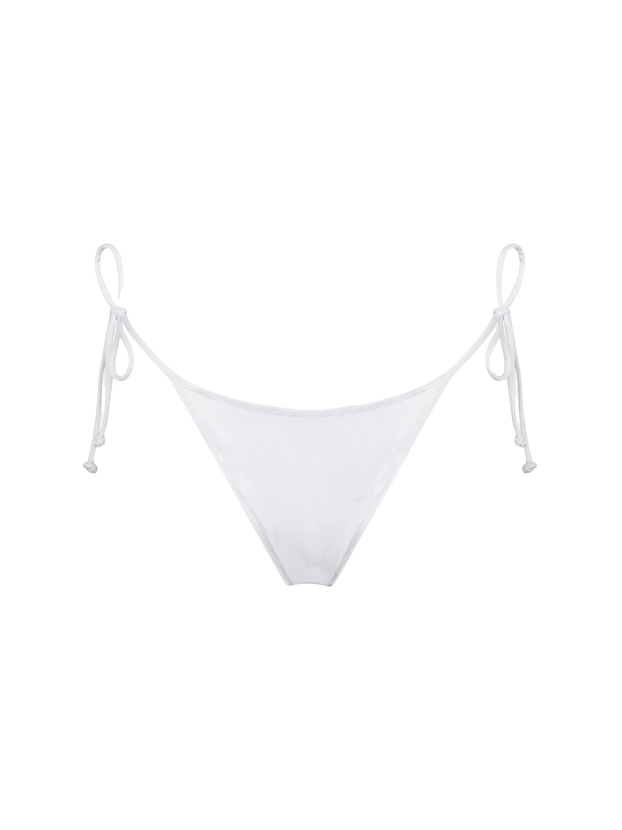 Witte dameszwembroek met strikjes aan de zijkant