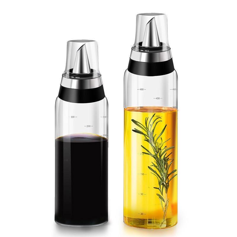 Japanese style Olive Oil Bottle Leak proof Glass Oil Pourer Kitchen Olive Oil Container Soy Sauce Pot Vinegar Measuring Bottle