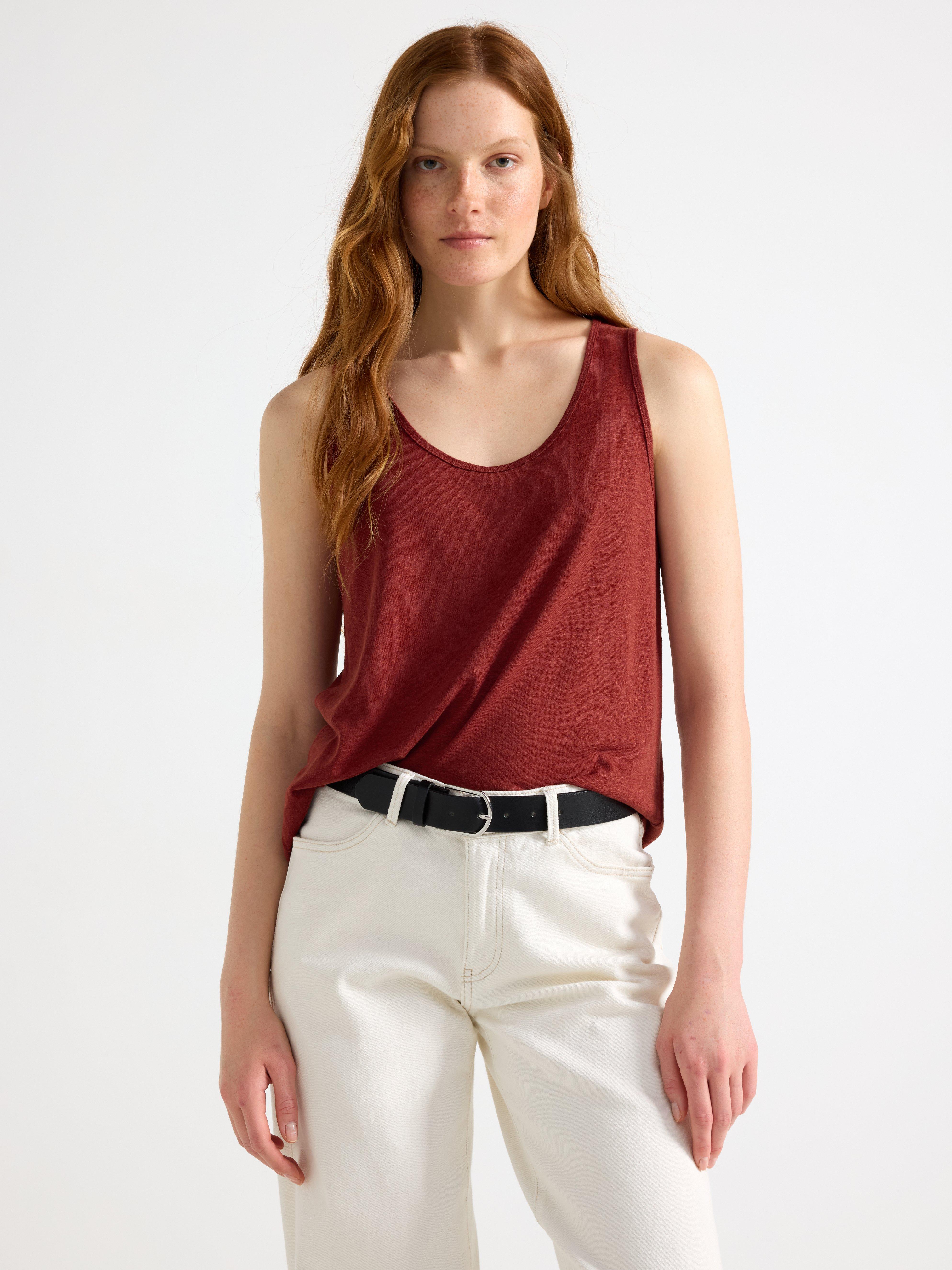 Lin i linblanding Dusty Red