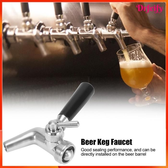 Grifo de cerveza Akozon para barril, grifo de cerveza ajustable, estructura de cobre, accesorios de cerveza de mesa.