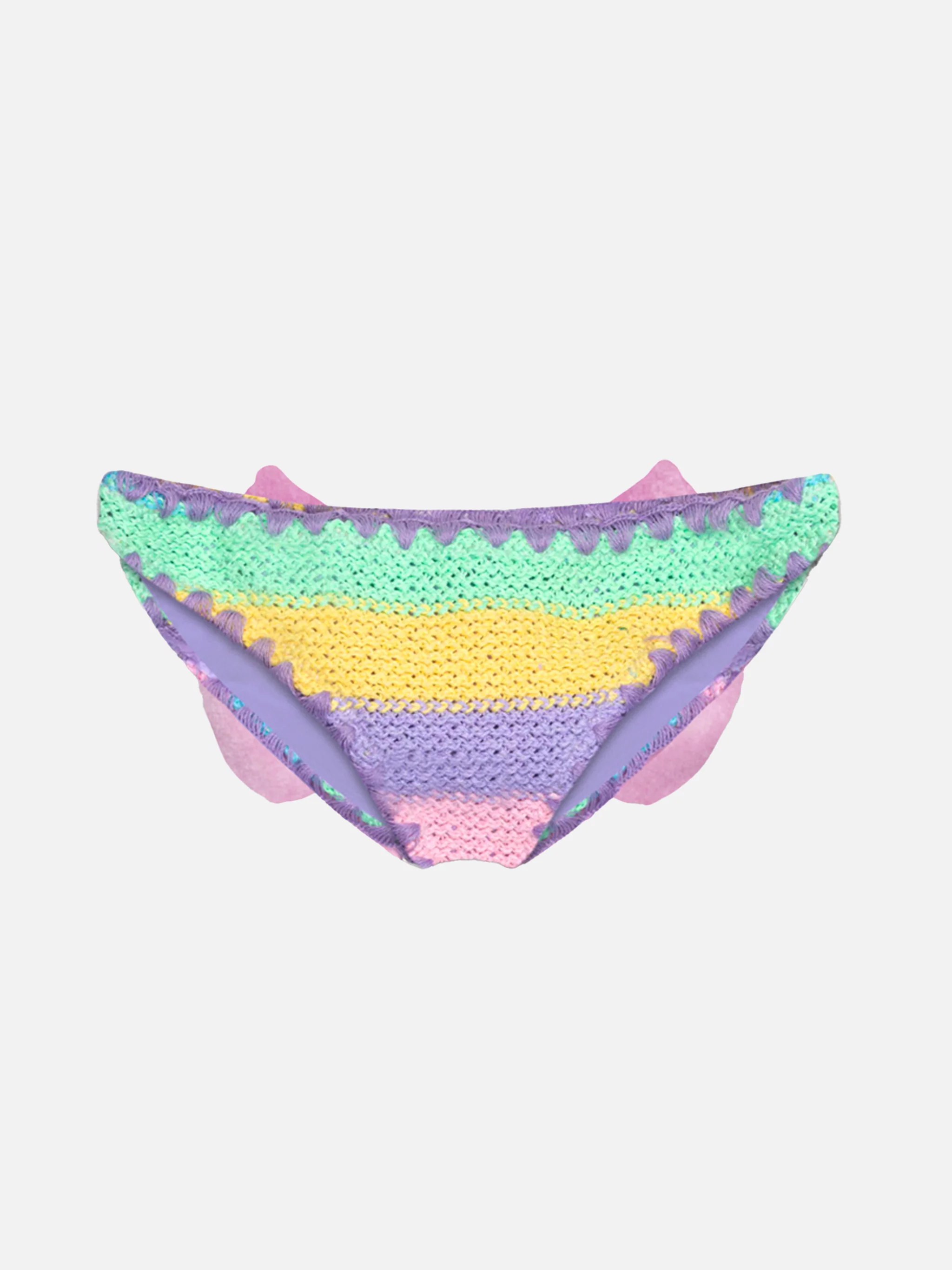 Braguita de baño de ganchillo para bebé niña con lazo