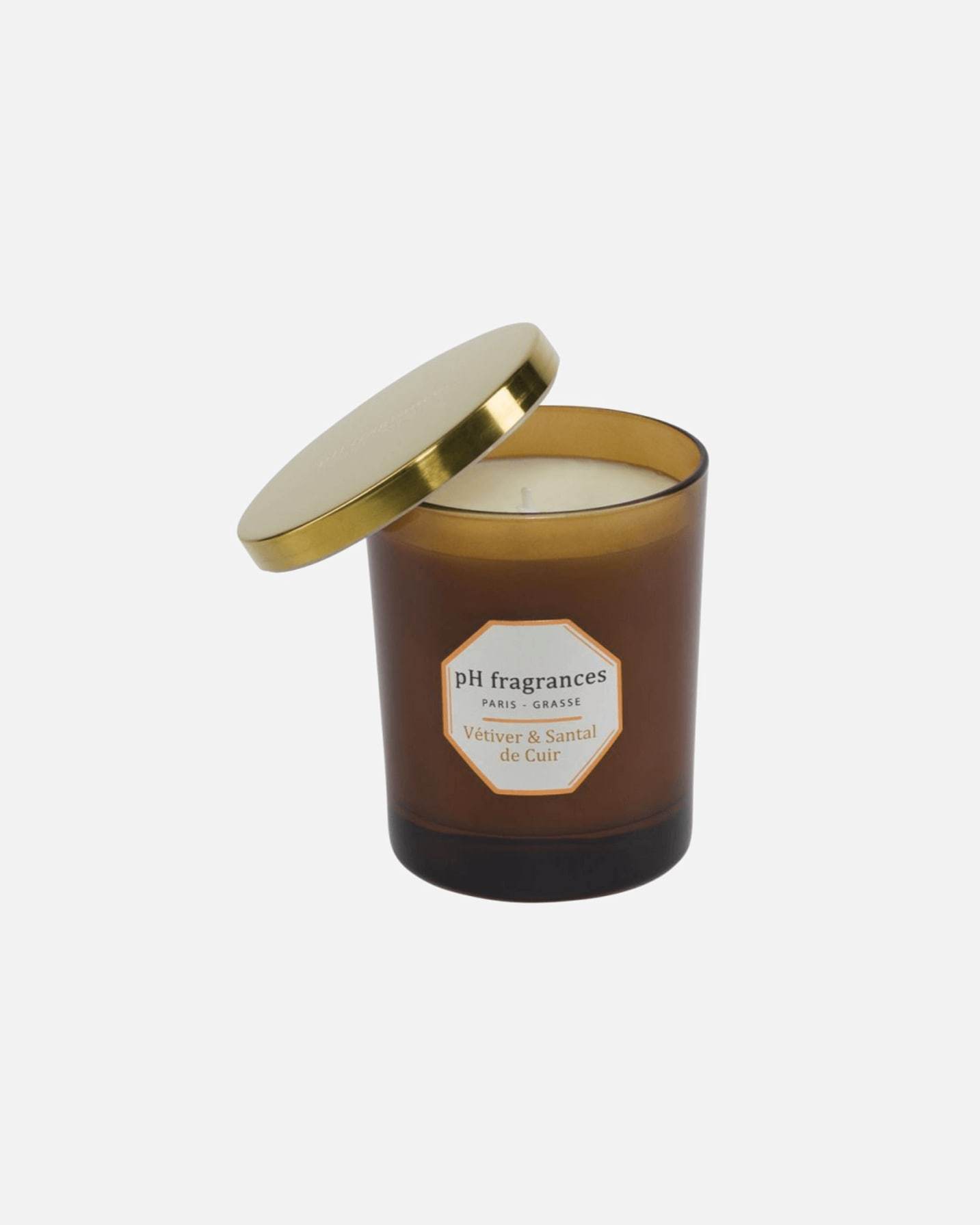 pH-Düfte svijeća Vétiver & Santal de Cuir svijeća – 180 g