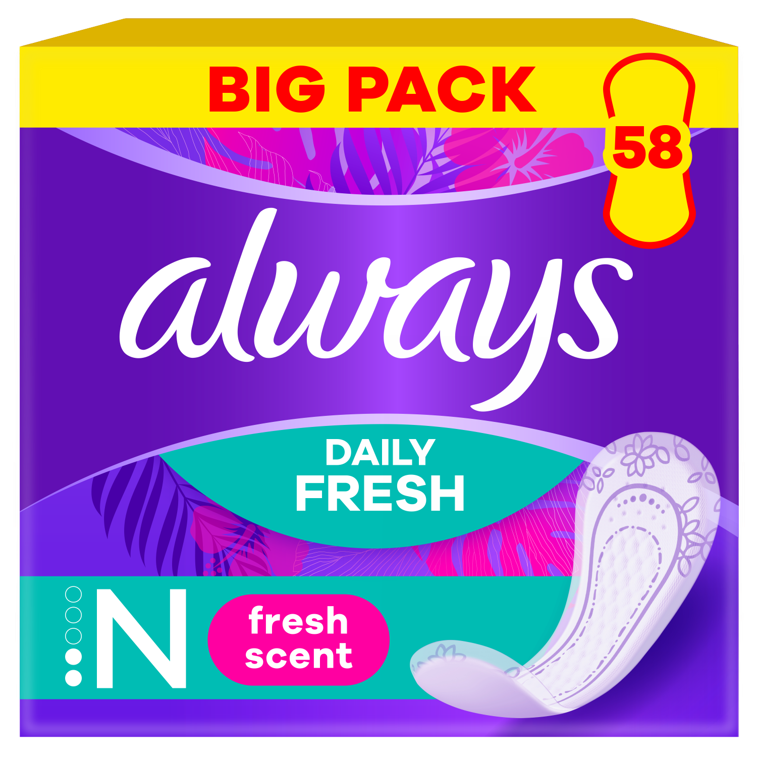 Always Dailies Fresh Protect dnevni ulošci, pakovanje od 58 komada