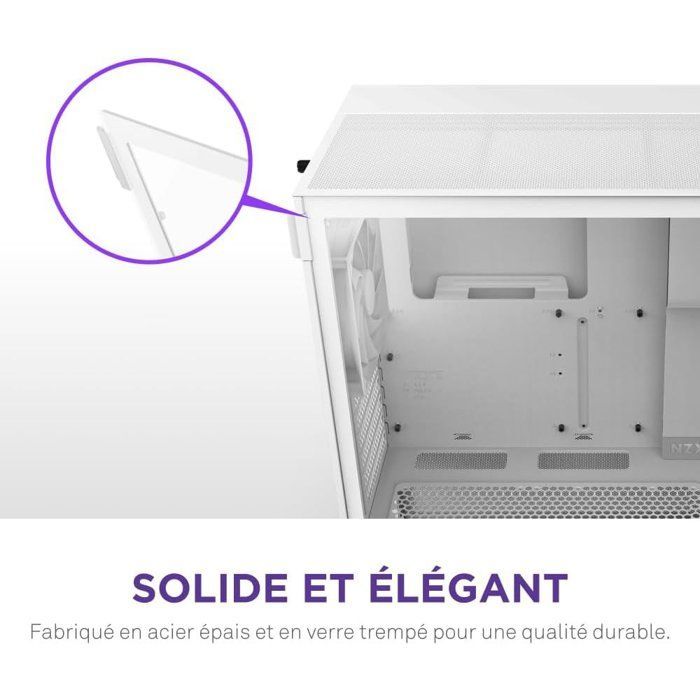Boitier moyen-tour compact ATX - NZXT - CC-H52FW-01 - H5 Flow - Blanc