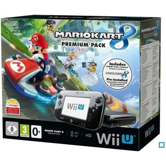 Consola Wii U Mario Kart Pack de 8 juegos - 32 GB Negro - Paquete Mario Kart