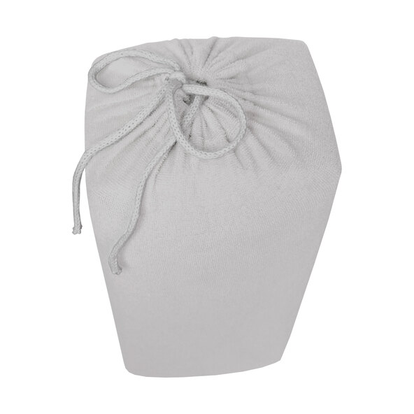 Supersoft terry stretch fitted sheet, 90-100 x 200 cm, white