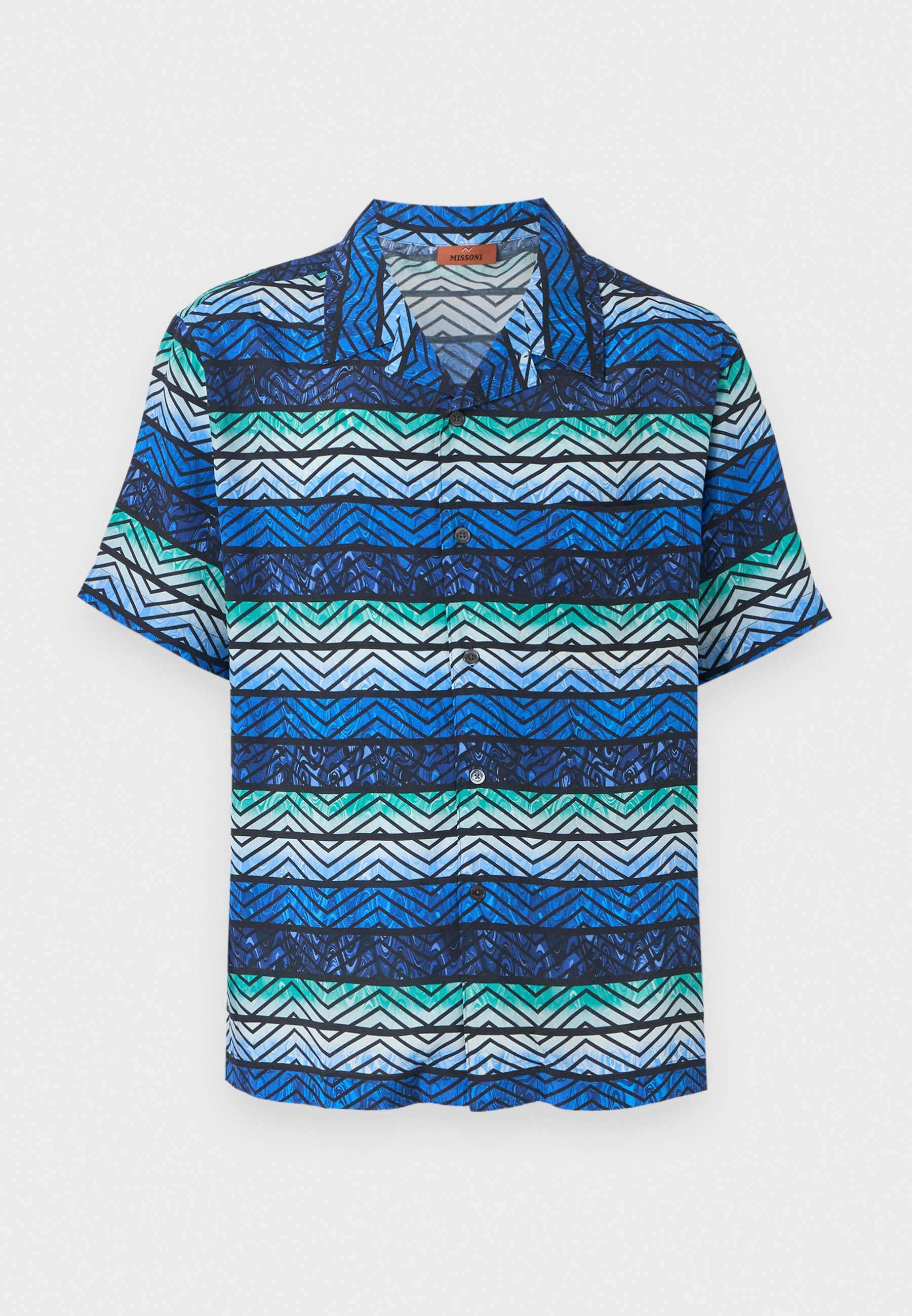 Missoni SHORT SLEEVE SHIRT - Cămașă - tonuri de albastru