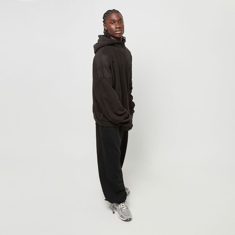 Moletom com capuz e meio zíper em fleece polar oversized