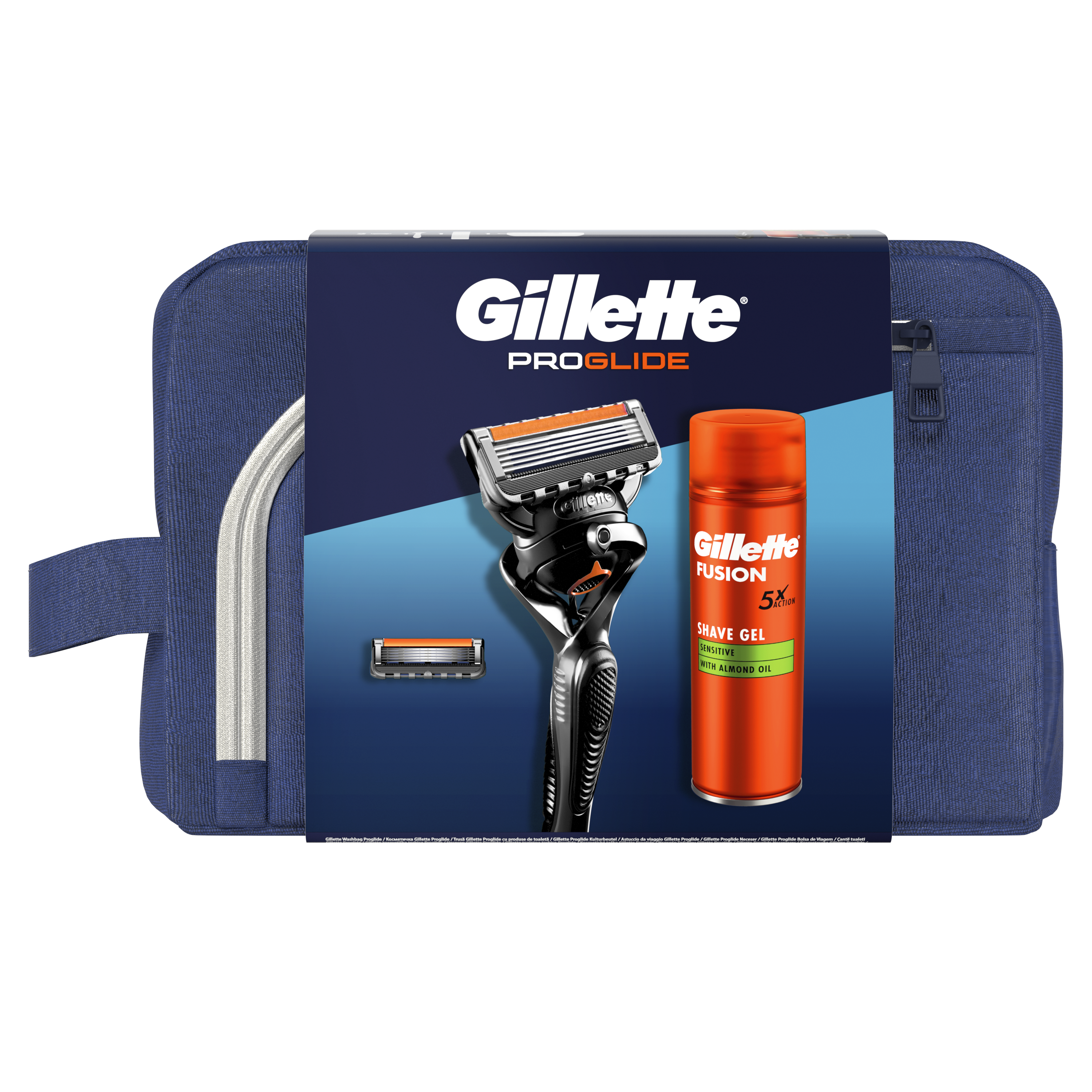 „ProGlide Pack Razor 1 Refill Gel Fusion Ultra Sensitive“ kosmetinė skutimosi reikmenims Skutimosi dėklai ir rinkiniai