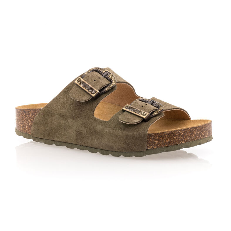 Grüne Damensandalen / Zehenfreie Schuhe