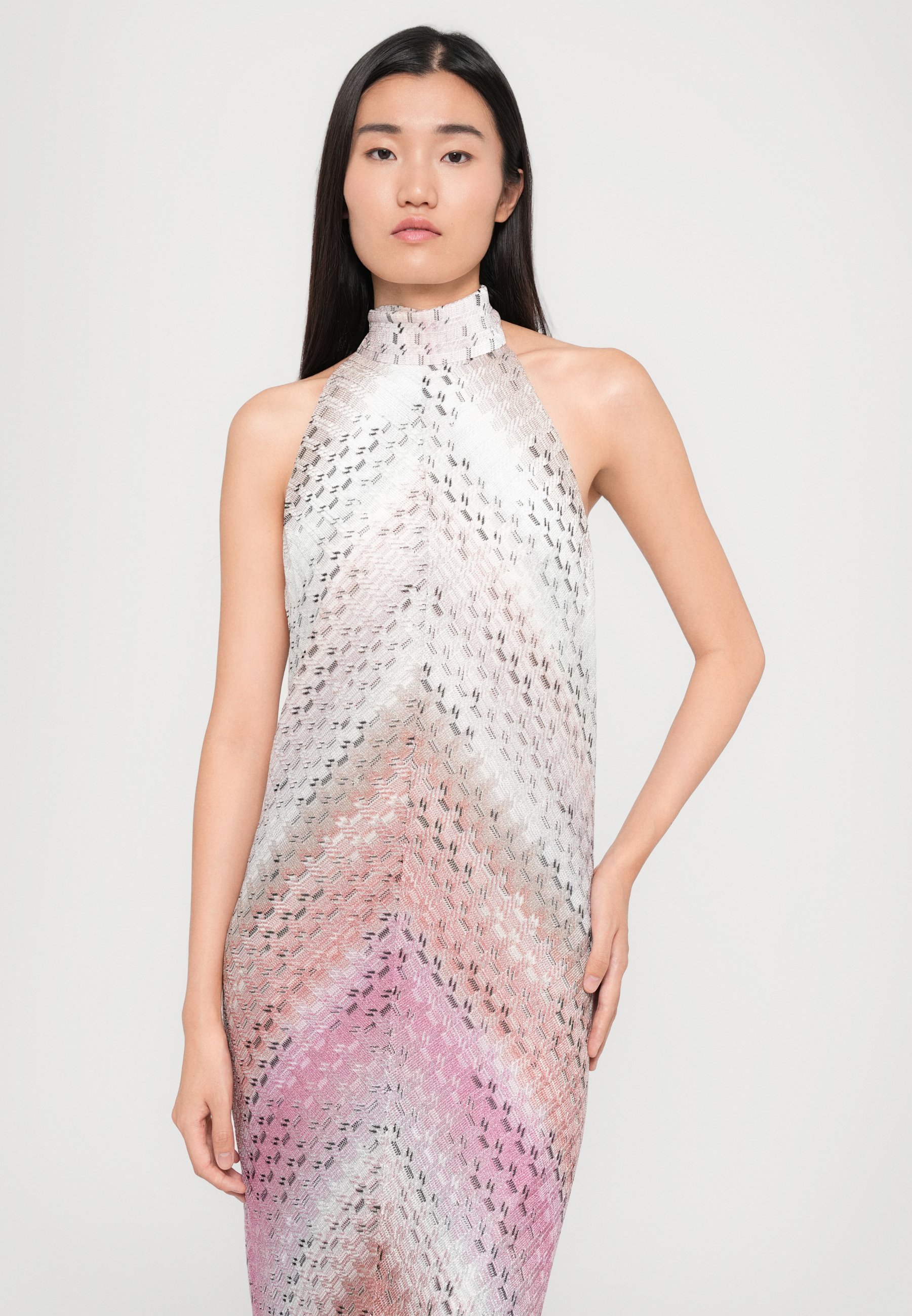 Missoni LANGES KLEID - Maxikleid - Rosatöne