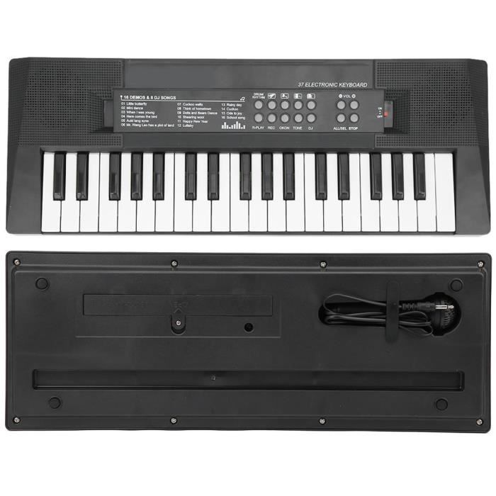 VINGVO piano électrique Clavier électrique 37 touches Piano Instrument de musique pour enfants Jouet Microphone Fonction