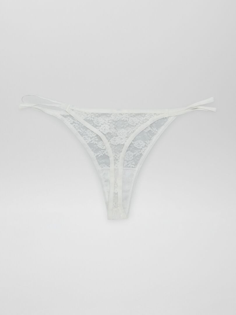 Set van 3 kanten stringtjes - sneeuwwit