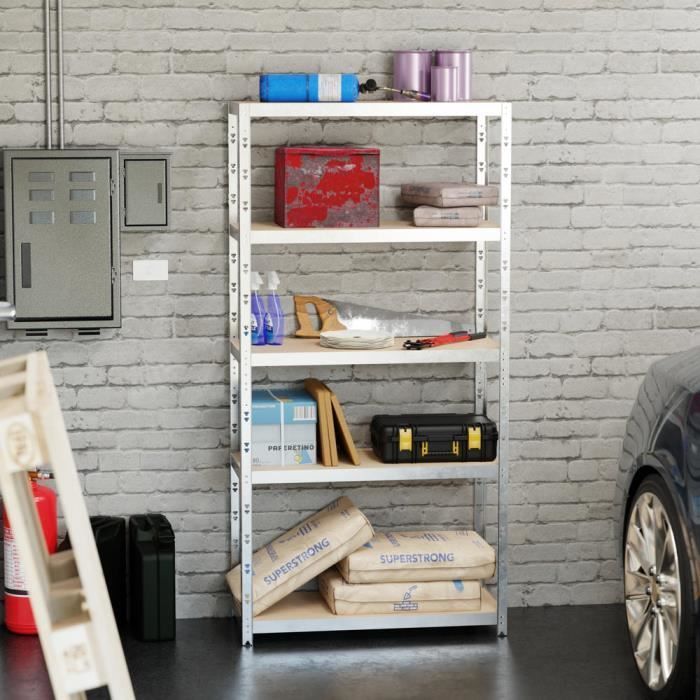 Estantería modular y versátil para taller, garaje, etc. Carga máxima: 875 kg - 180 x 90 x 40 cm - Gris
